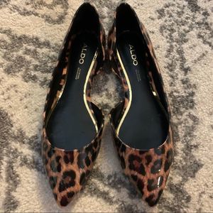 Aldo Gloacia Leopard Print Slip On Flats Size 6